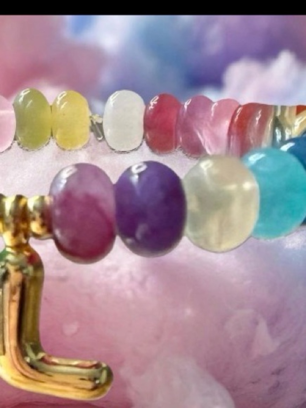 Rainbow Multi-Color Beaded Stretch Bracelet - Women Jewelry
